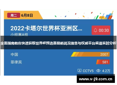 全面指南教你快速获取世界杯预选赛最新战况信息与权威平台渠道实时分析 全面指南教你快速获取世界杯预选赛最新战况信息与权威平台渠道实时分析